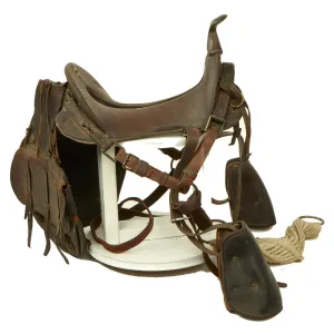 Original U.S. WWI Cavalry McClellan Saddle with Saddle Bags