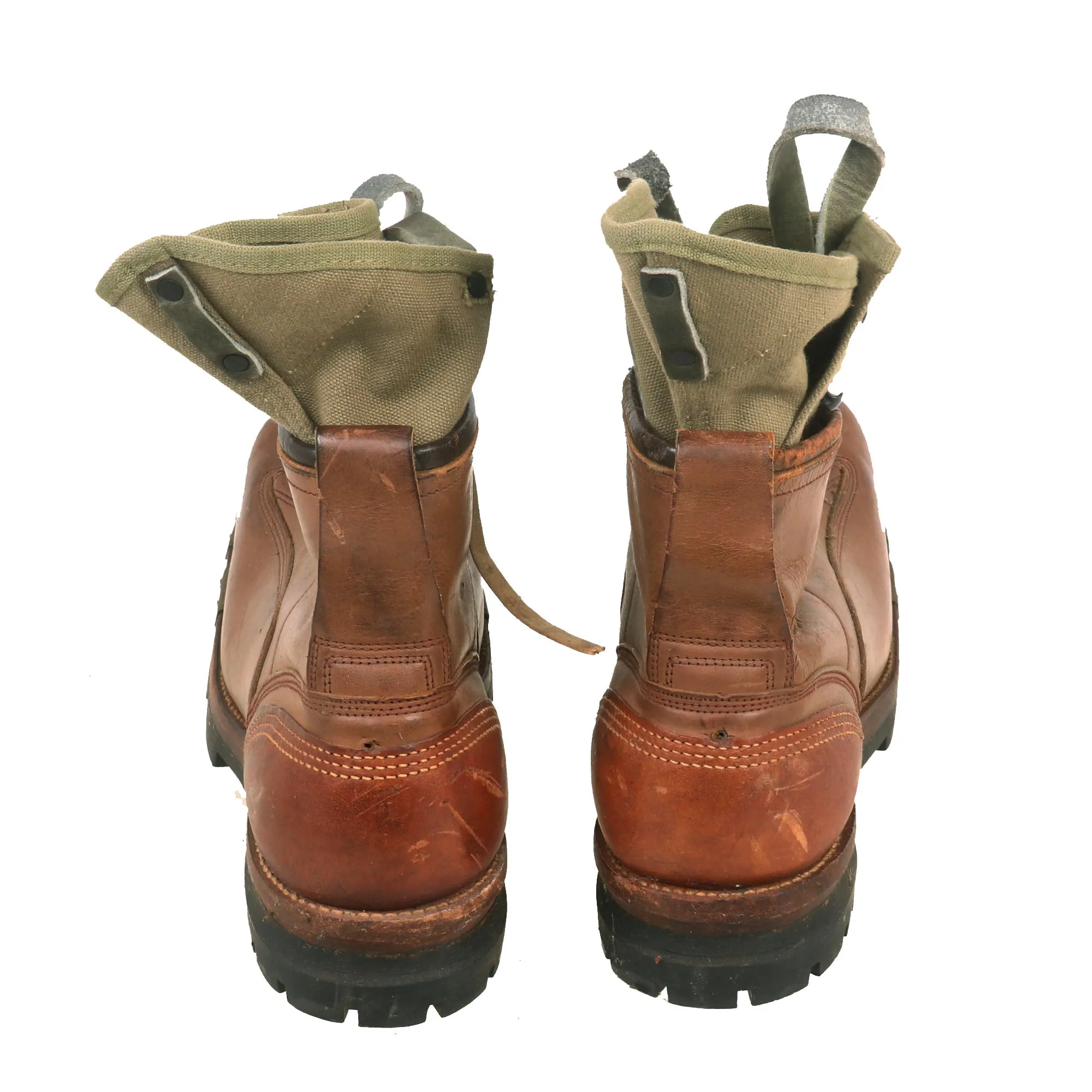 Original U.S. WWII Army Size 8½ D Ski Mountain Boots by A. Sandler Co. - Dated 1943 with Gaiters