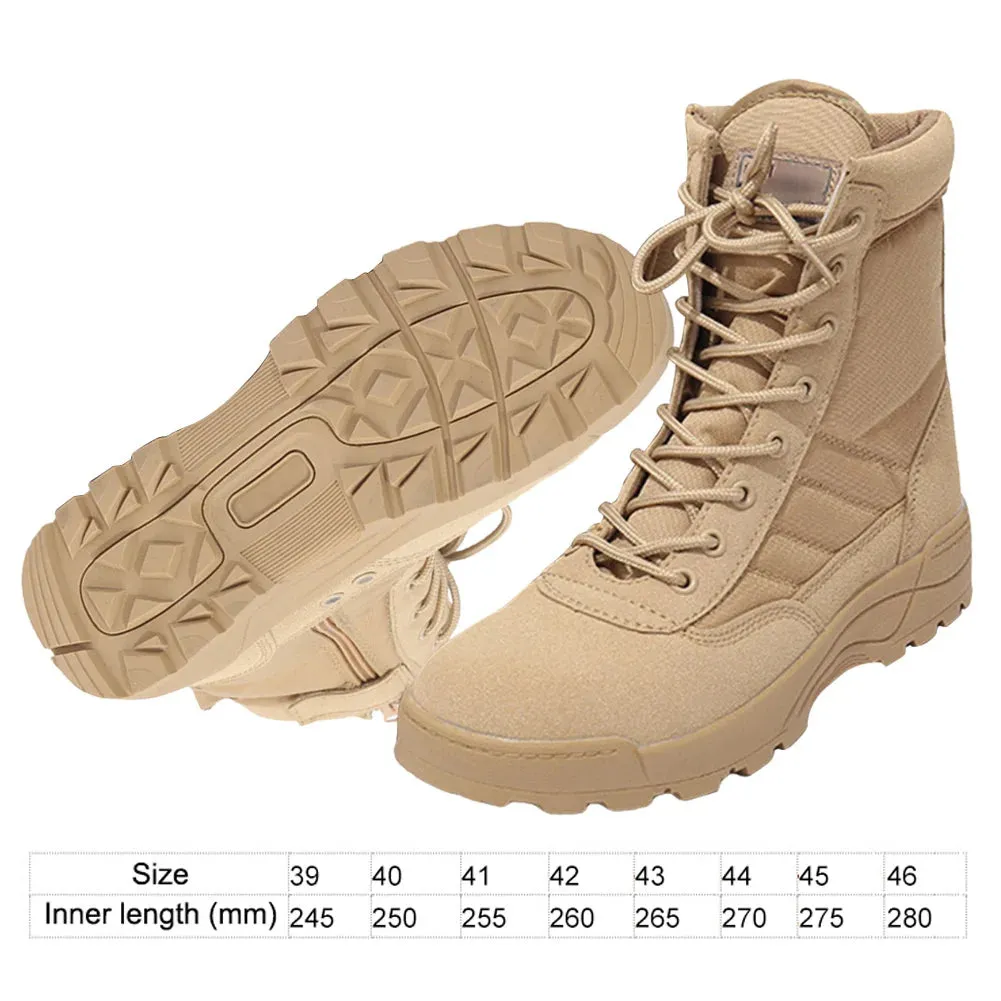 Outdoor Hiking Boots Lace Up Winter Tactical Military Boots Breathable Hunting Training Boots Lightweight Non-Slip for Men