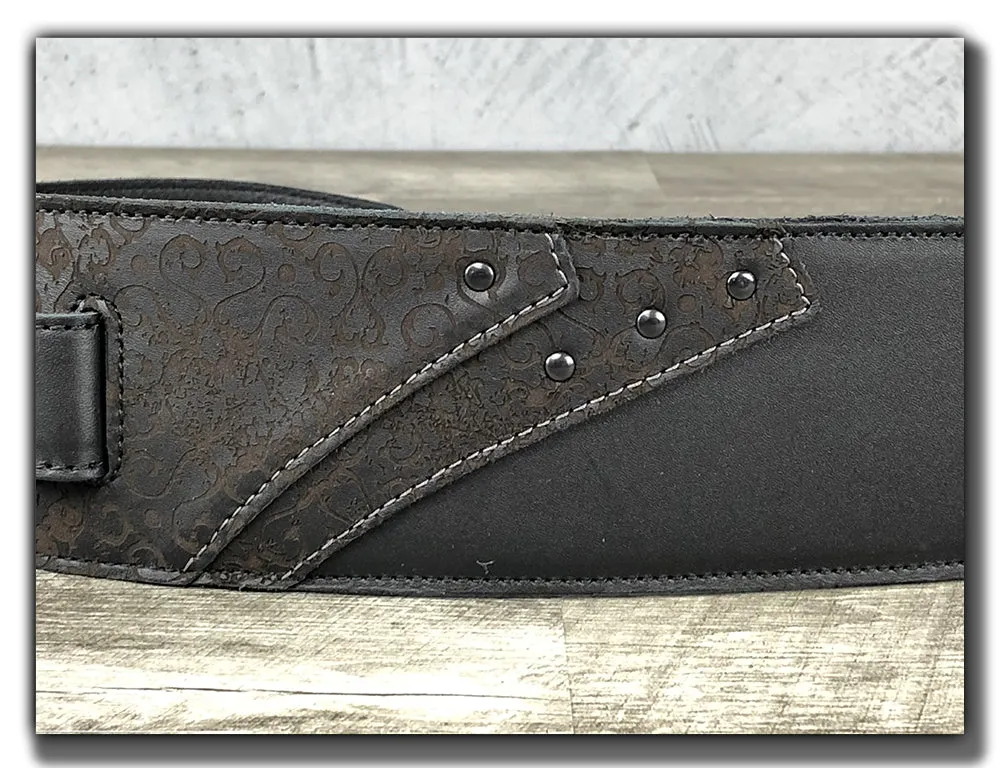 Overland - Carbon Black Leather Guitar Strap