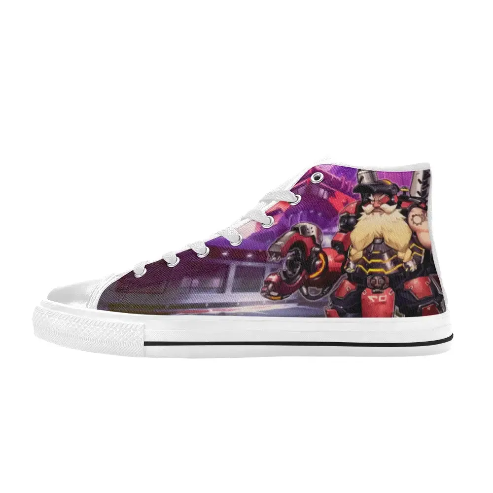 Overwatch Shoes , Overwatch Torbjorn Shoes High Top Sneakers for Kids and Adults