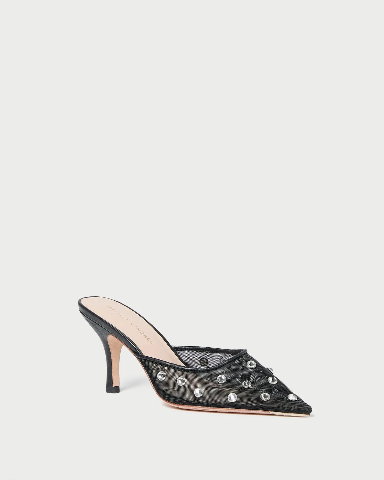 Paloma Black/Crystal Mesh Mule