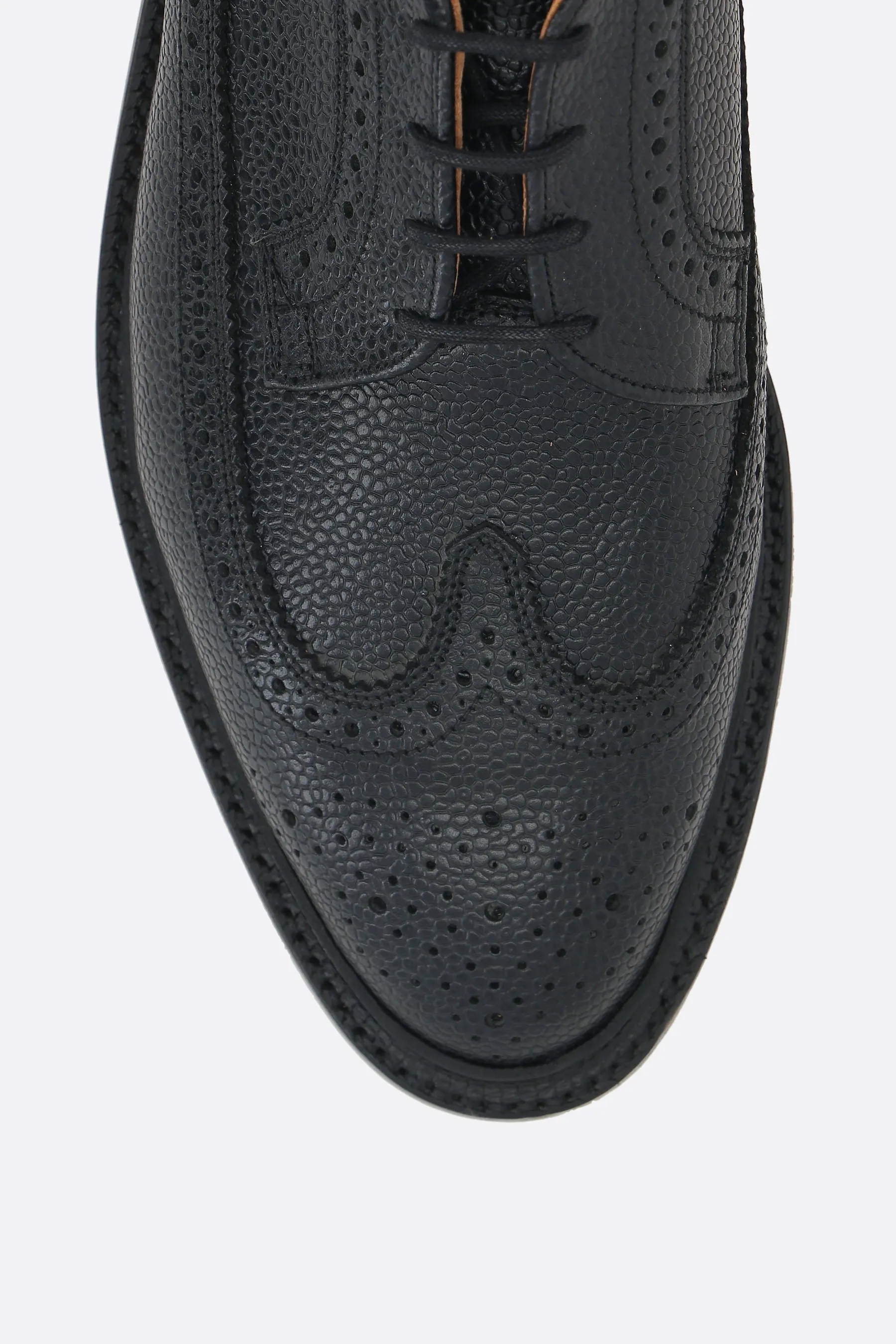 pebble grain leather derby shoes