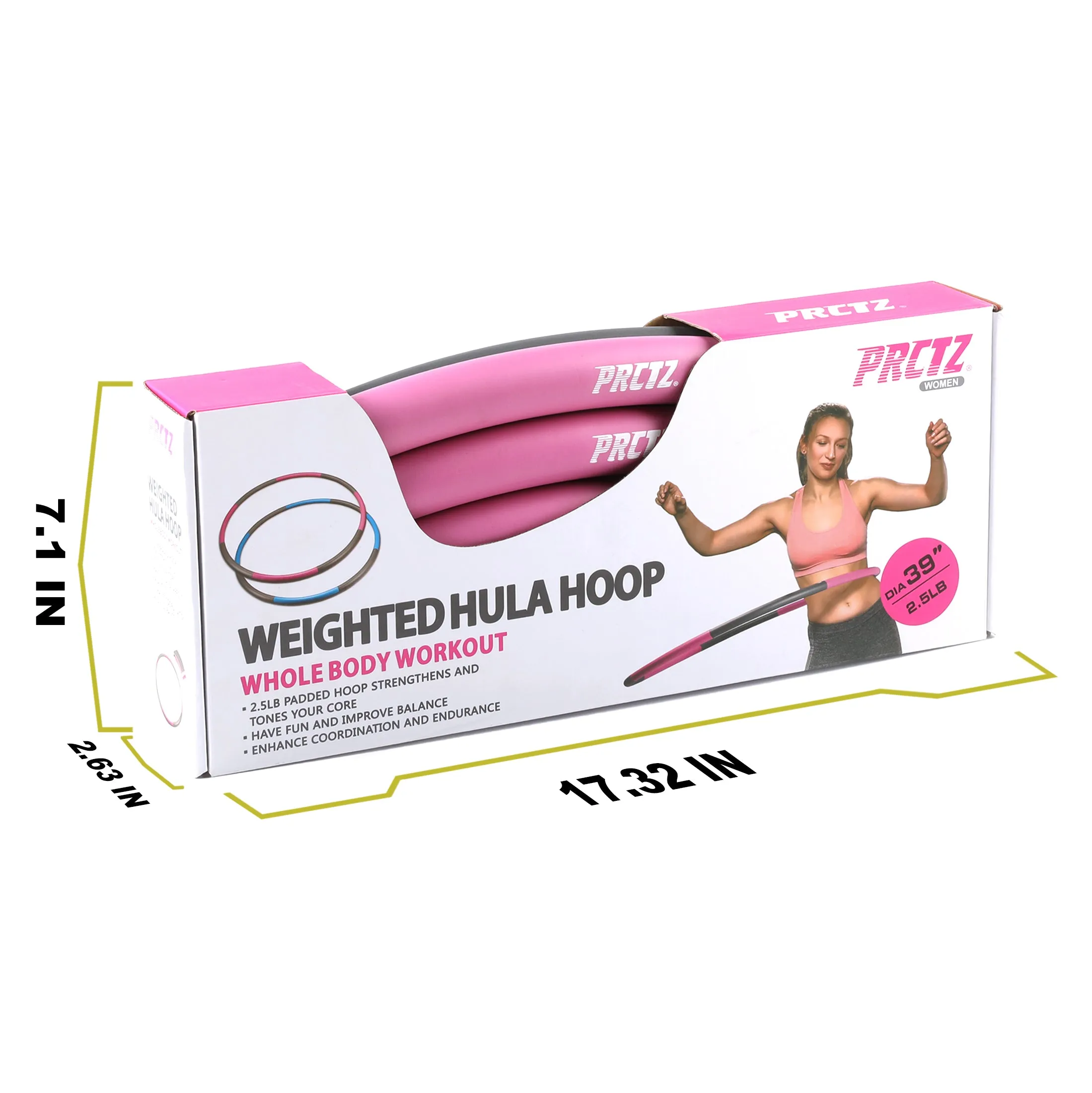 PRCTZ 2.5lb Fitness Weighted Hula Hoop