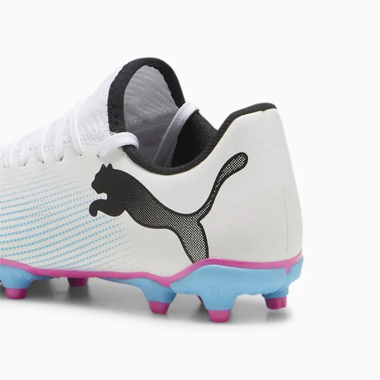 PUMA Future 7 Play FG/AG Junior Soccer Cleats 107734 01 WHITE/BLACK/PINK