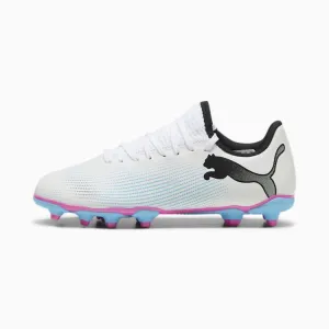 PUMA Future 7 Play FG/AG Junior Soccer Cleats 107734 01 WHITE/BLACK/PINK