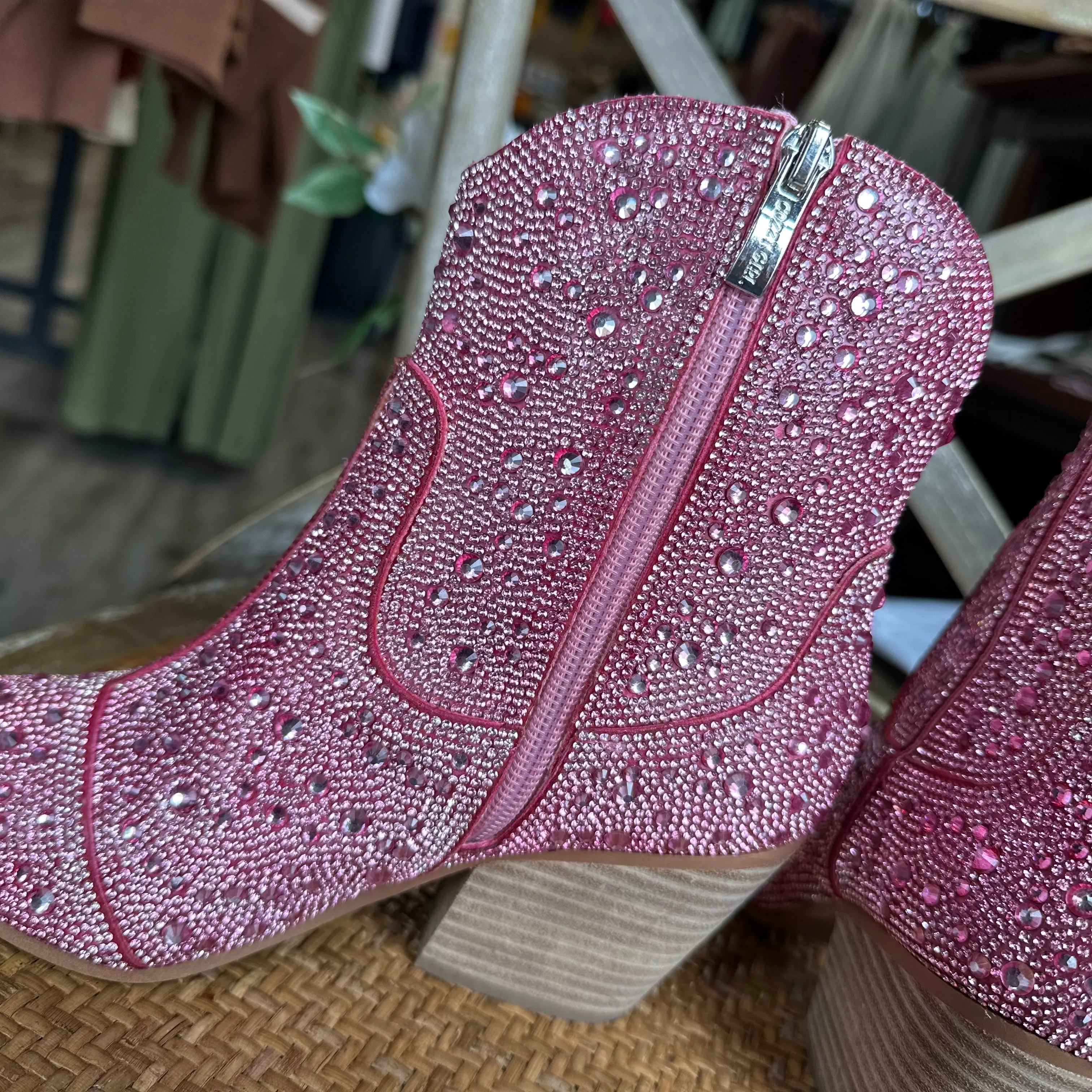 "Alice" Rhinestone Western Bootie