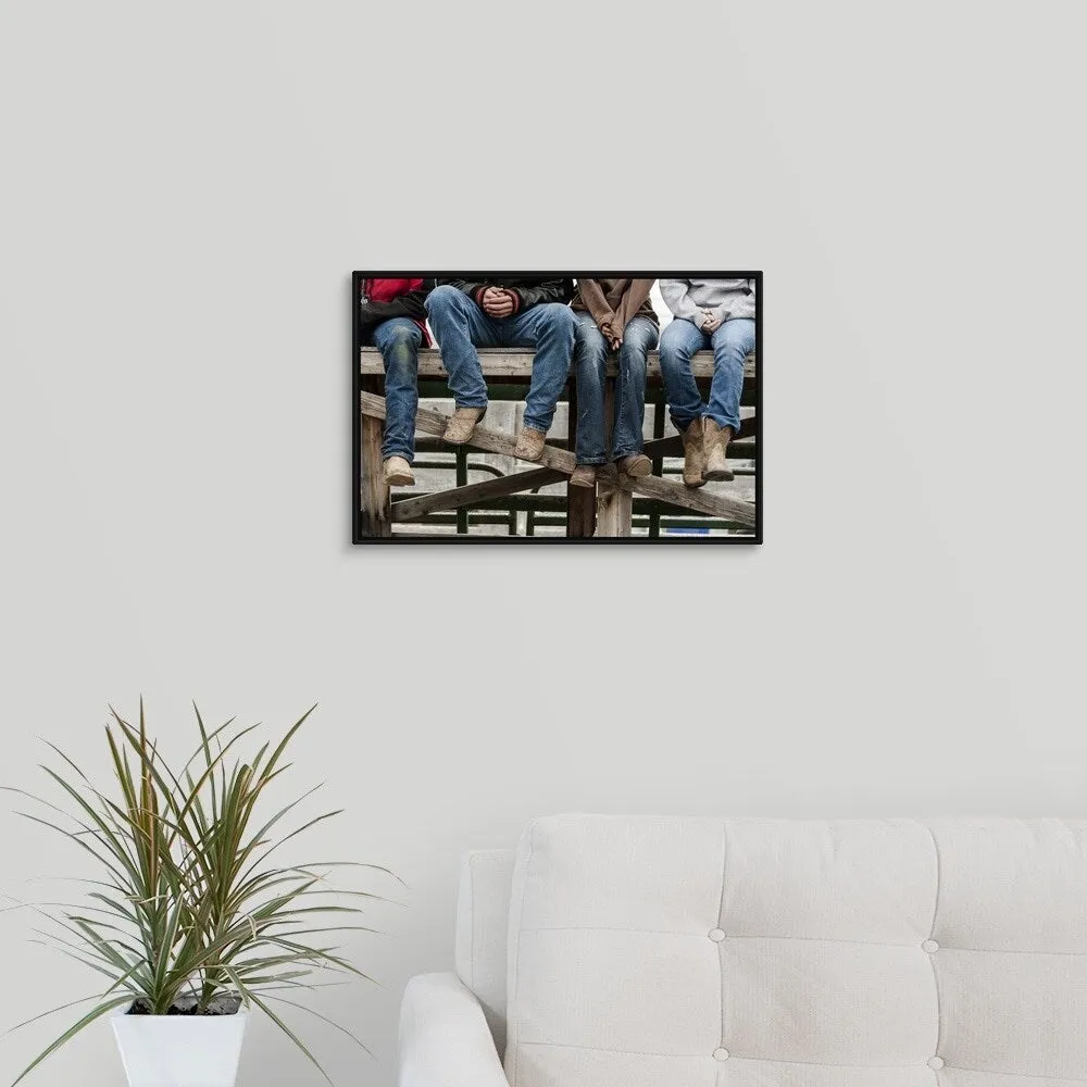 "Another wednesday night" Black Float Frame Canvas Art