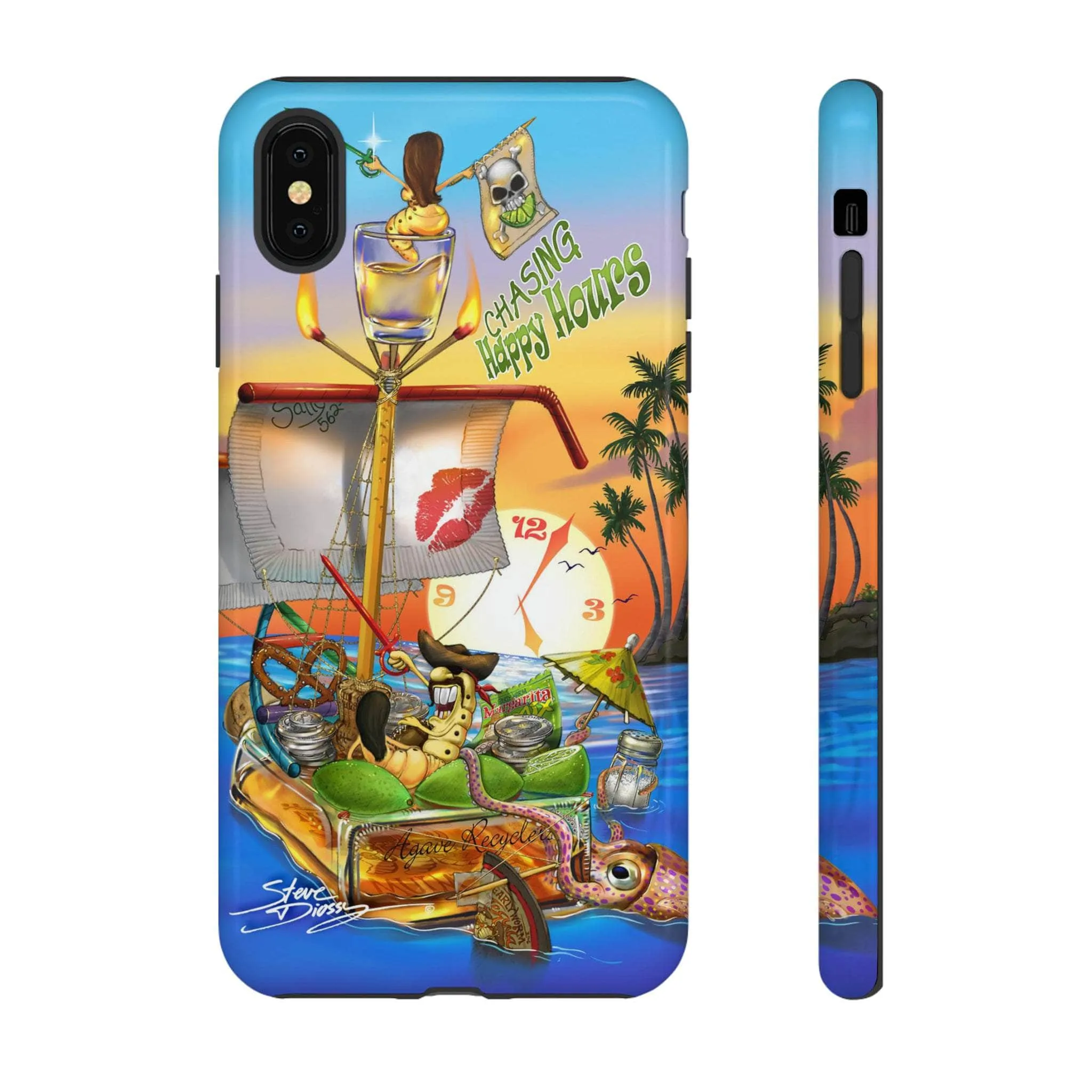 "Chasing Happy Hours" Tough Phone Cases