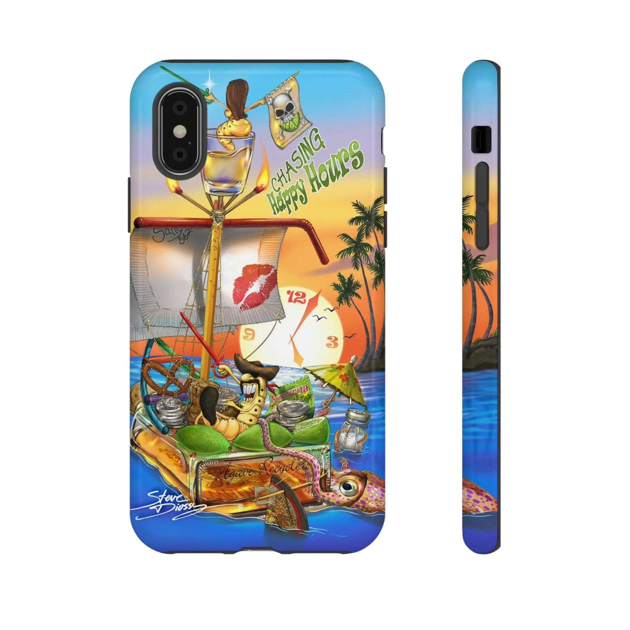 "Chasing Happy Hours" Tough Phone Cases