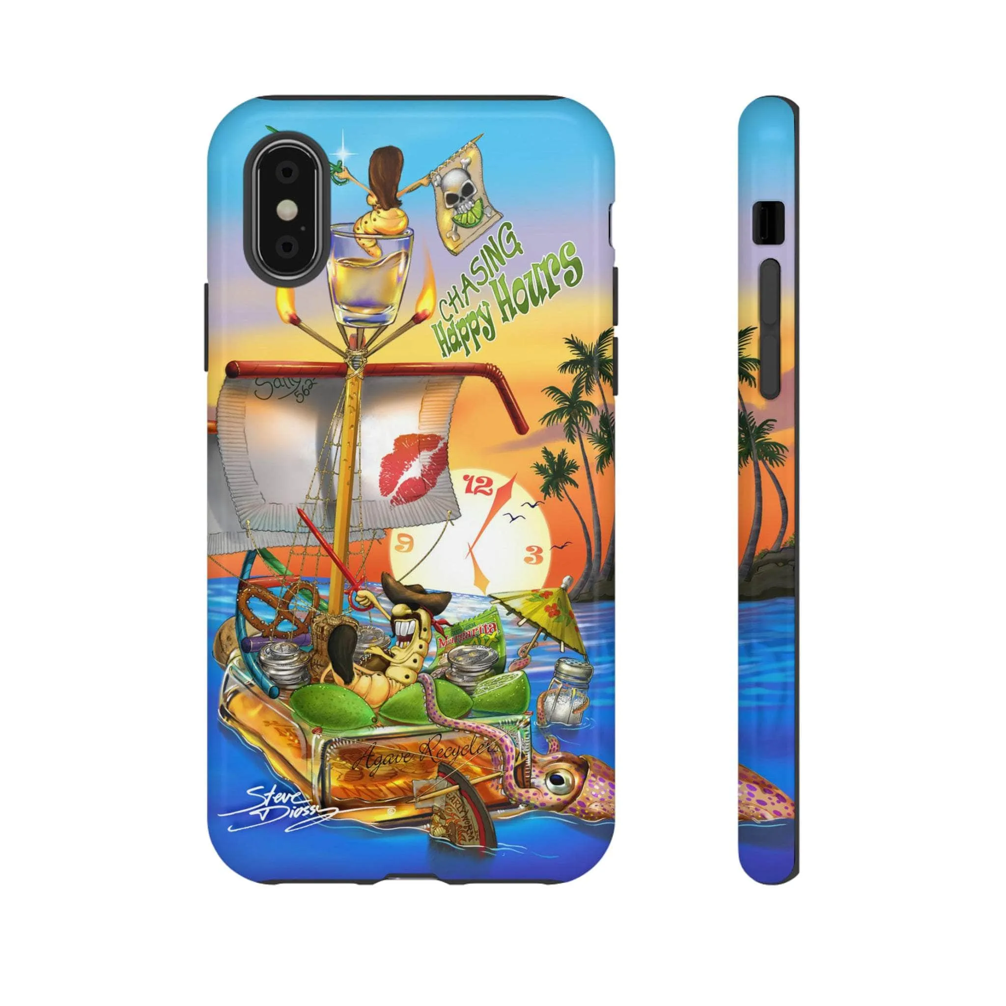 "Chasing Happy Hours" Tough Phone Cases