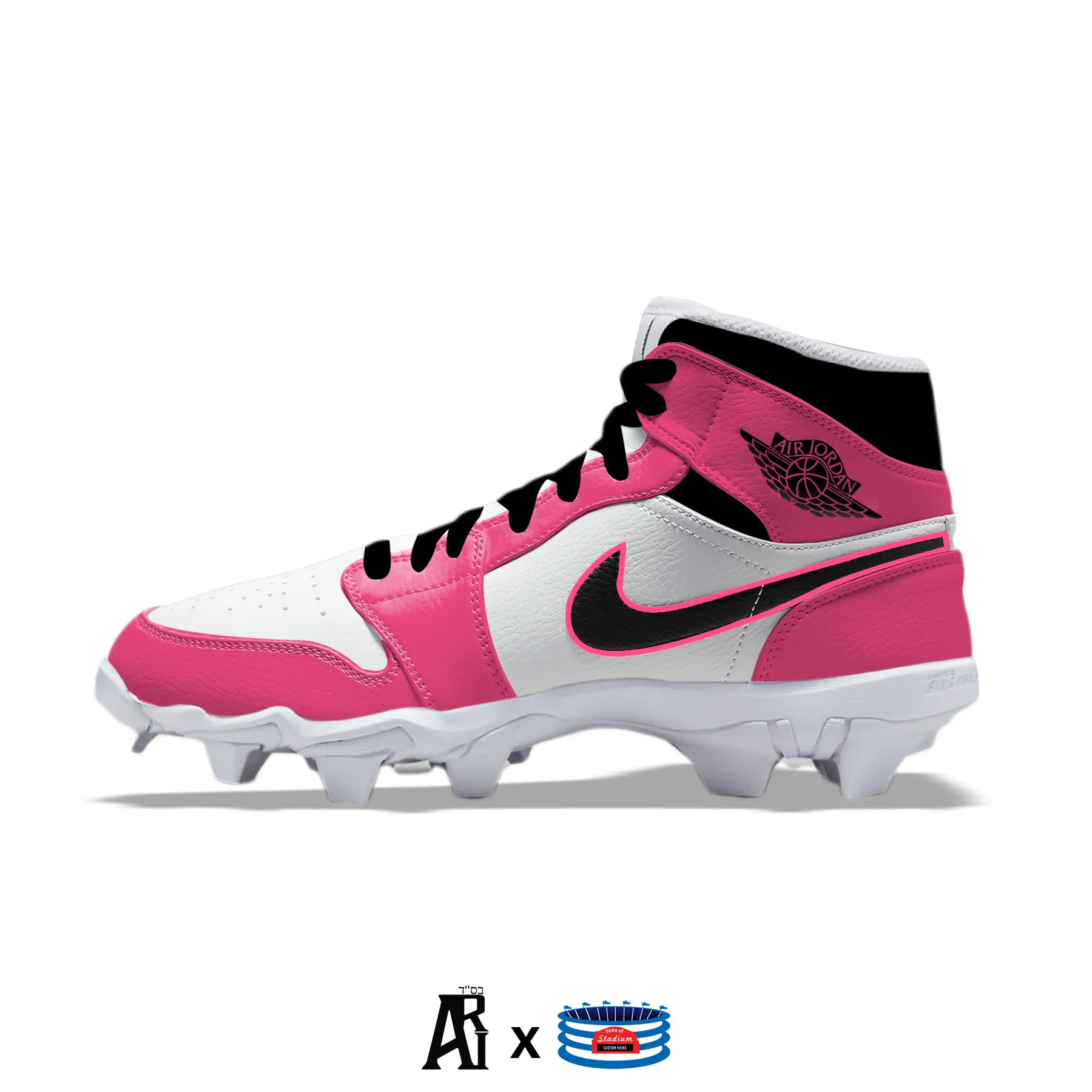 "Hot Pink" Jordan 1 Kids' Multisport Cleats