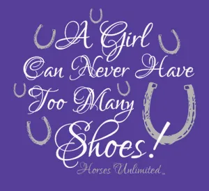 "Shoes-Horseshoes" Horses Unlimited Adult T-Shirt