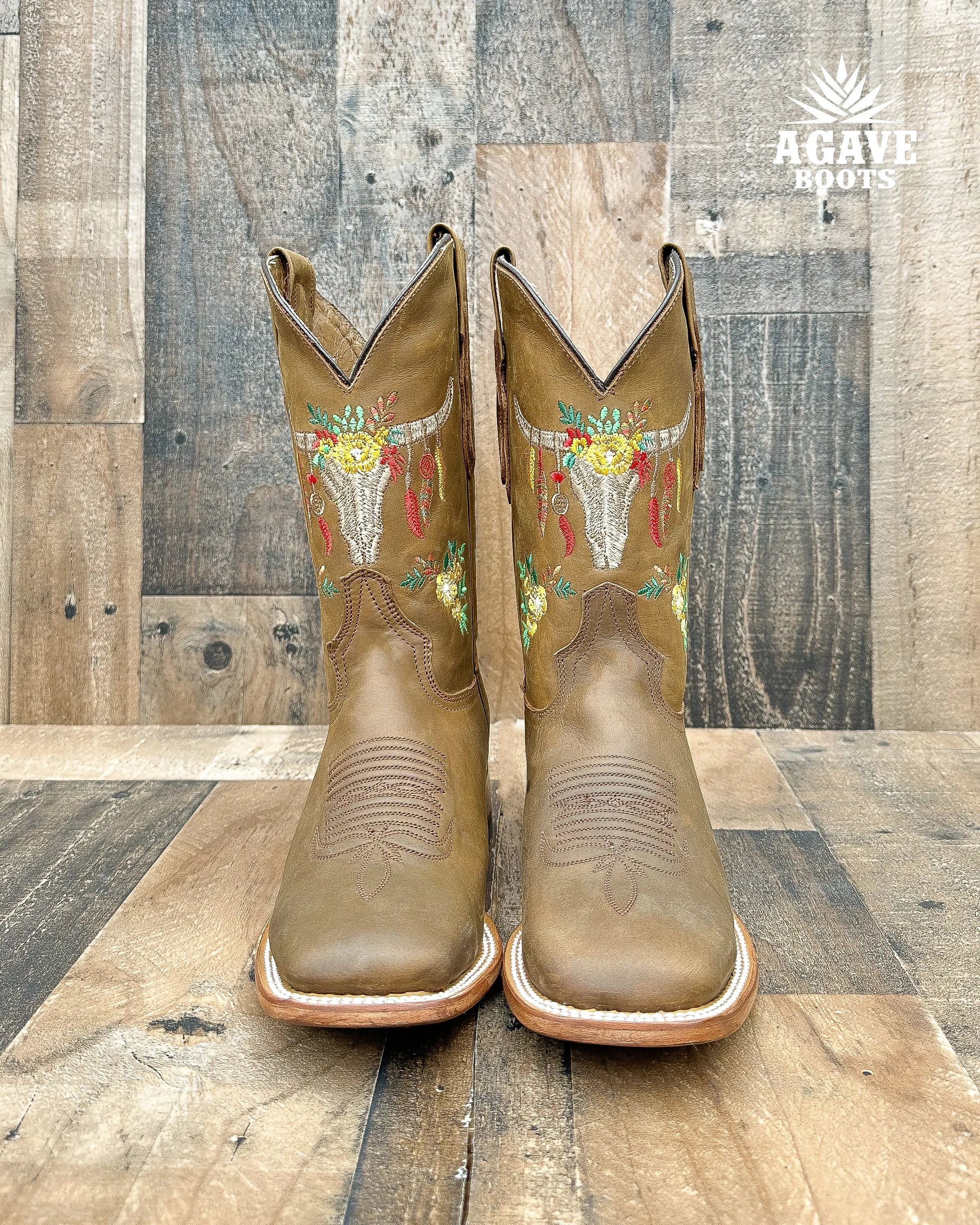 "SKULL" | WOMEN SQUARE TOE COWBOY BOOTS