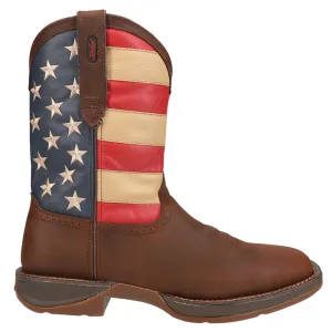 Rebel Patriotic Pull On Square Toe Boots