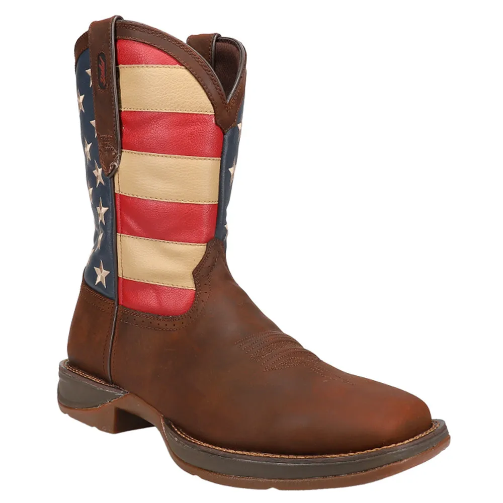 Rebel Patriotic Pull On Square Toe Boots