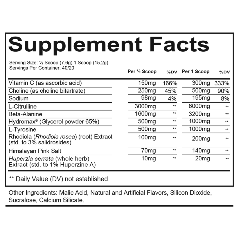 Redcon1 Total War Pump Non Stim Pre-Workout