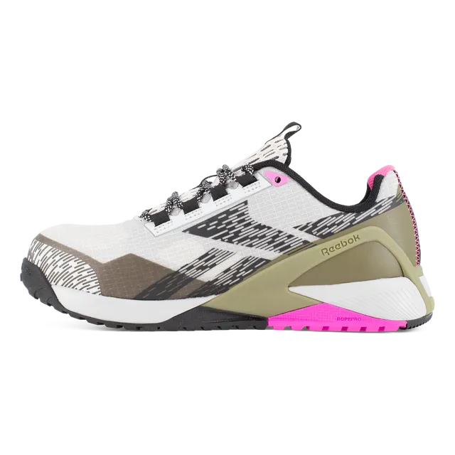 Reebok Work Nano X1 Adventure Silver Green Pink Women's Safety Toe