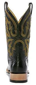 Rod Patrick Black Bison Broad Square Toe Boots