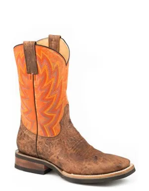 Roper Men's 11" Fireworks Leather Western Boots - Square Toe