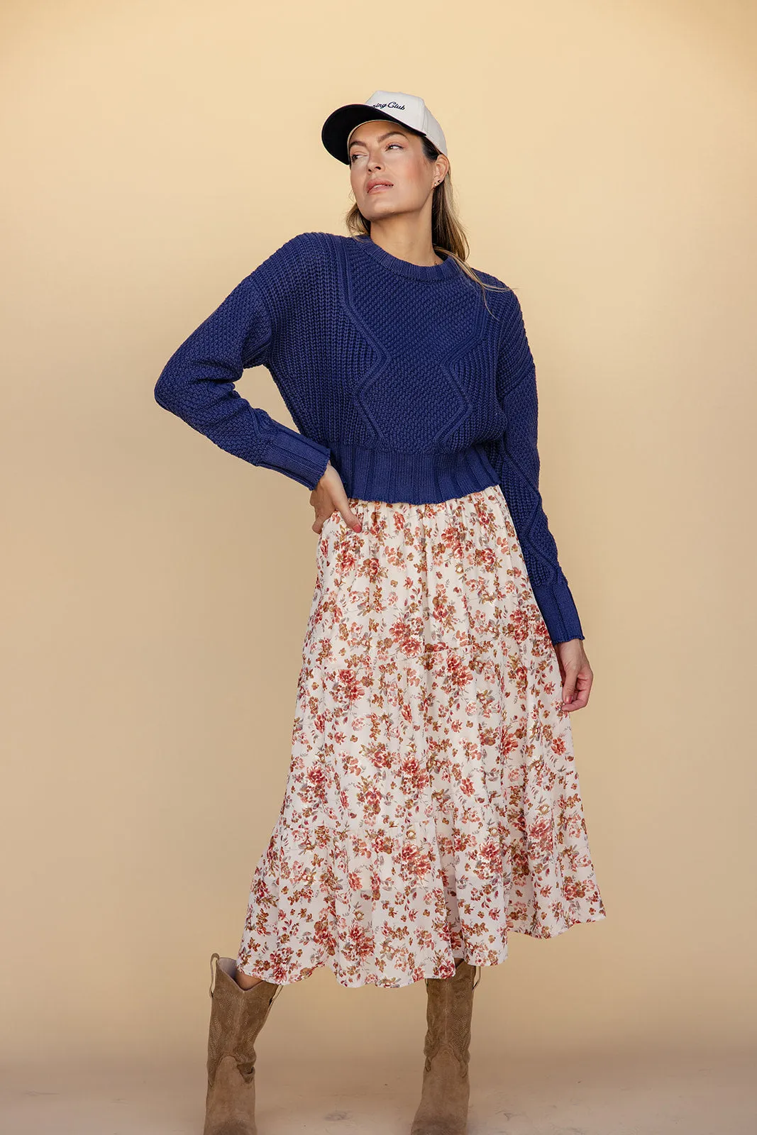 Ruby Jean Floral Midi Skirt