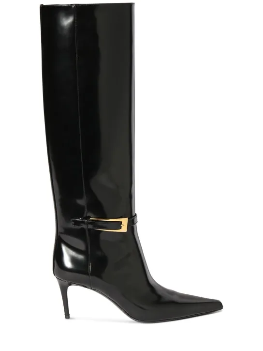 Saint Laurent   70mm Lee leather boots 