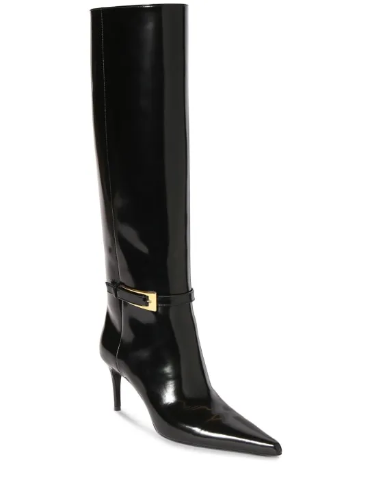 Saint Laurent   70mm Lee leather boots 