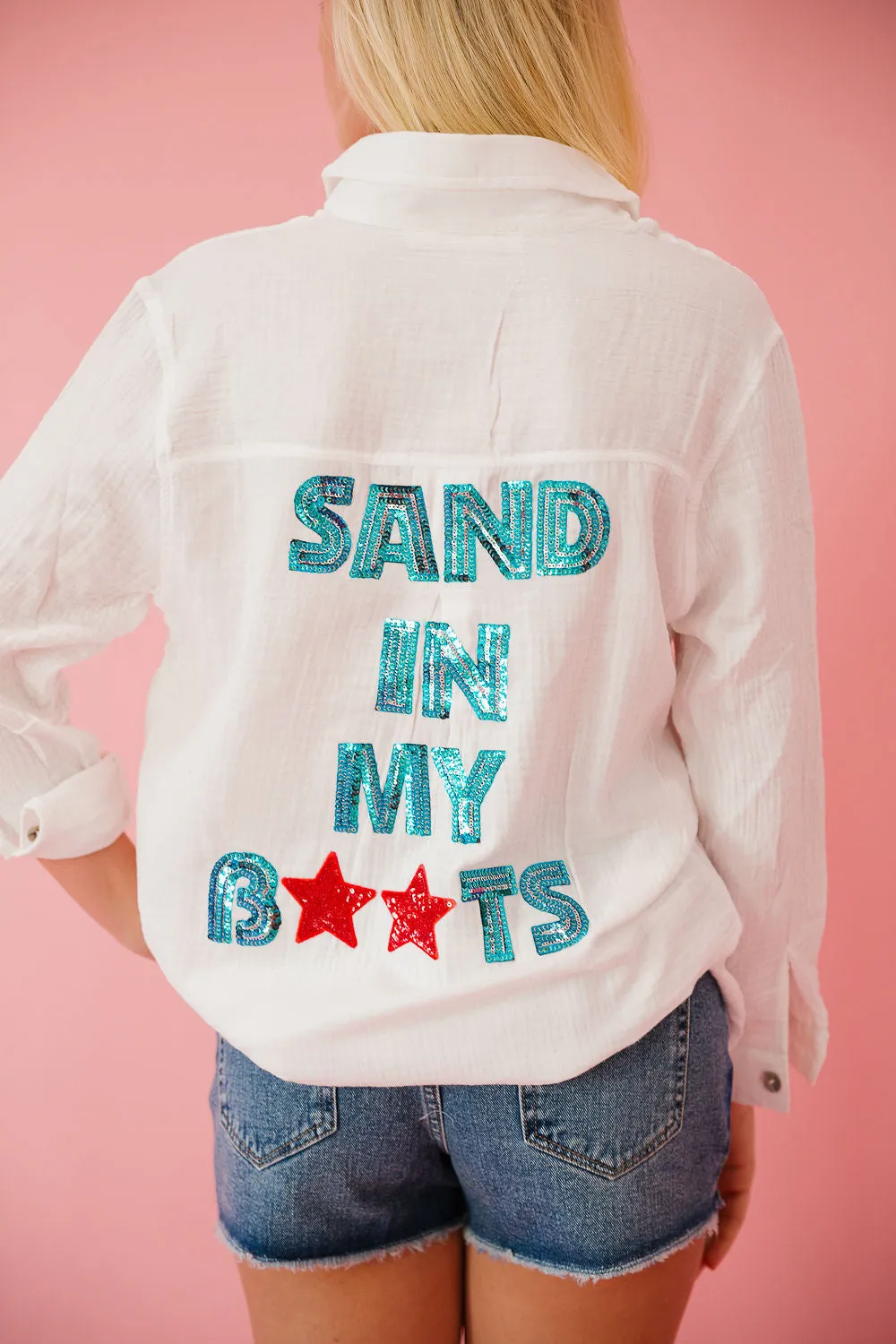 SAND IN MY BOOTS USA BUTTON DOWN