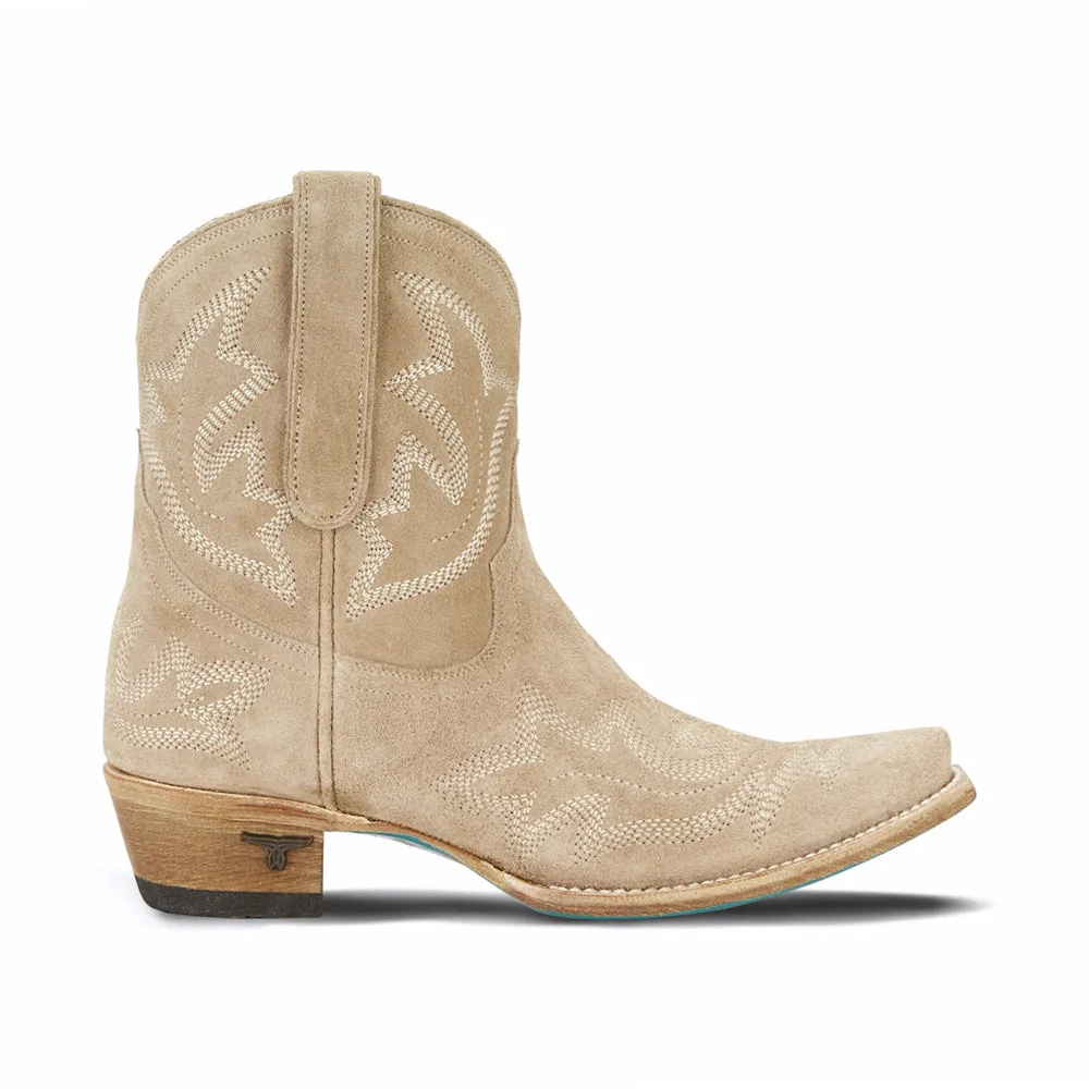 Saratoga x West Desperado Suede Embroidered Snip Toe Cowboy Booties