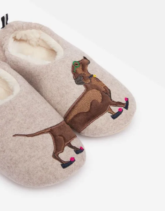 Sausage Dog Applique’ Felt Mule Slippets - Select Size