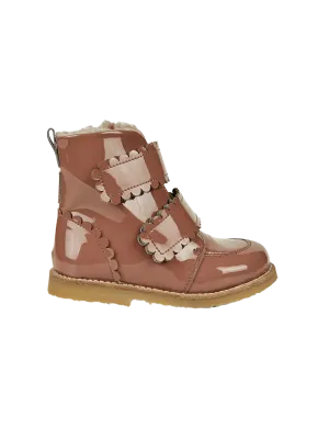 Scallop Winter Boot - Rose Clay Patent