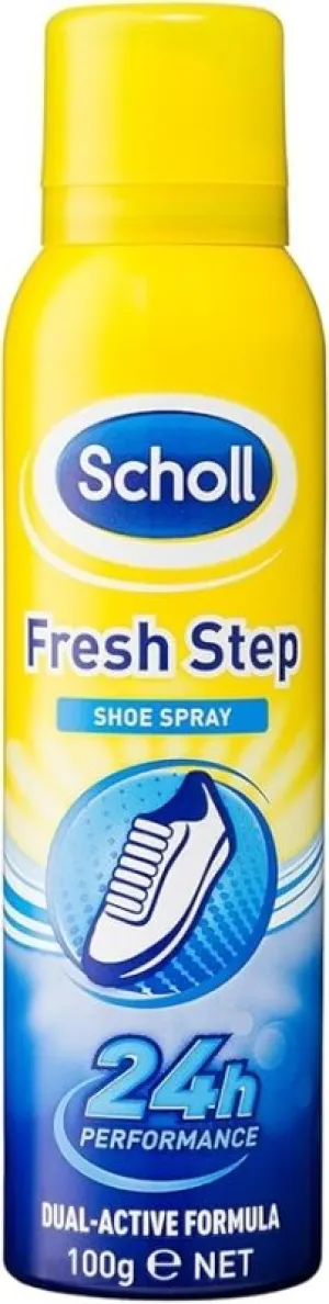 Scholl Fresh Step Anti Odour Shoe Deodorant Spray, 150ml - Eliminates Odor . Fresh Scent, Quick Drying, Suitable For All Shoe Types