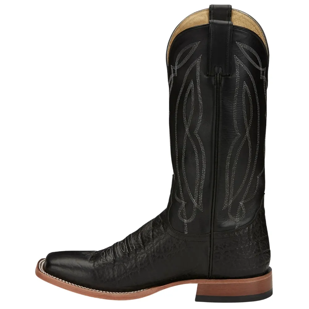 Sealy Embroidered Square Toe Cowboy Boots