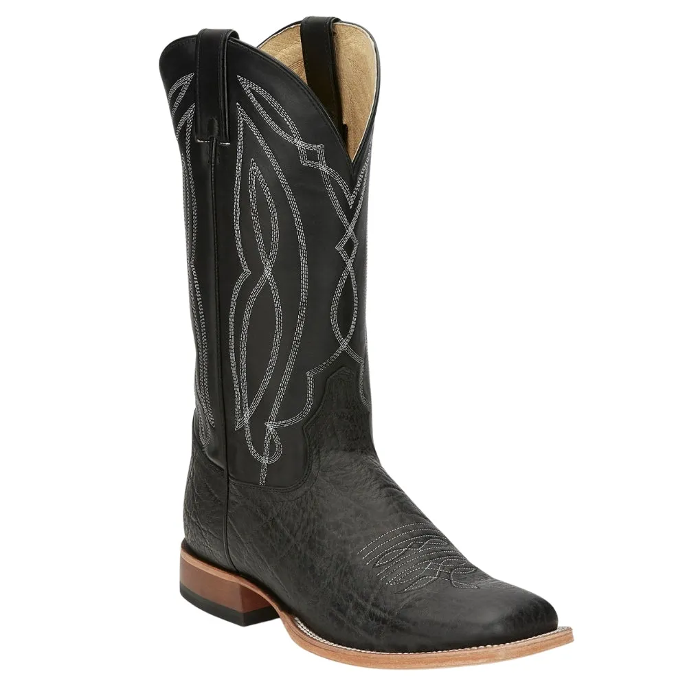 Sealy Embroidered Square Toe Cowboy Boots