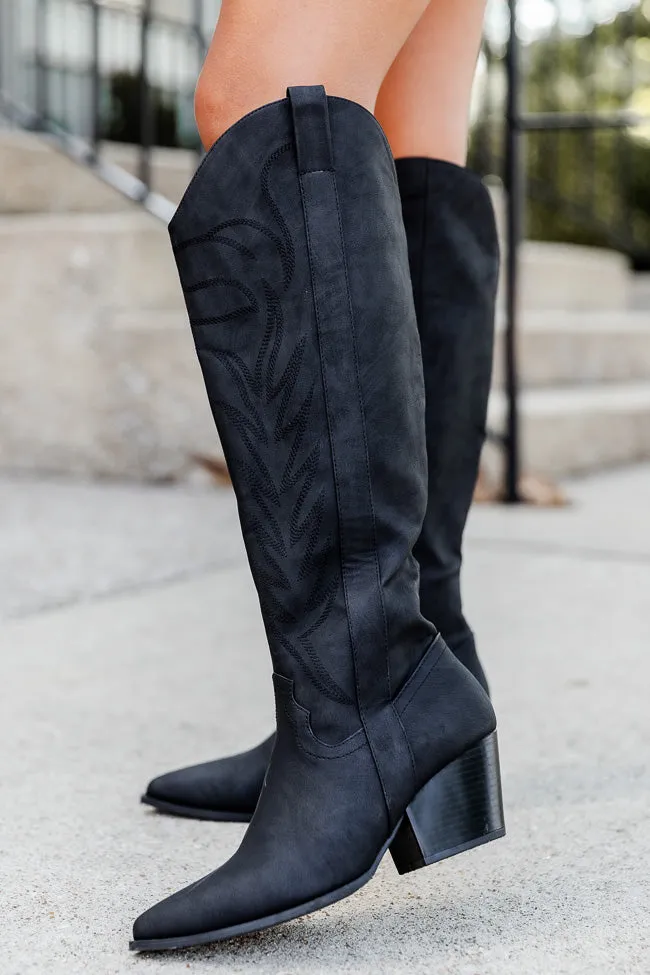 Shania Black Cowboy Boots