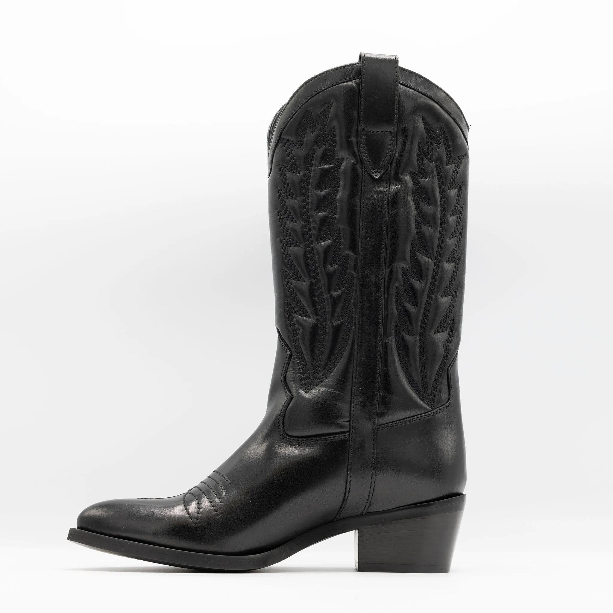 Siena Boots in Black Leather