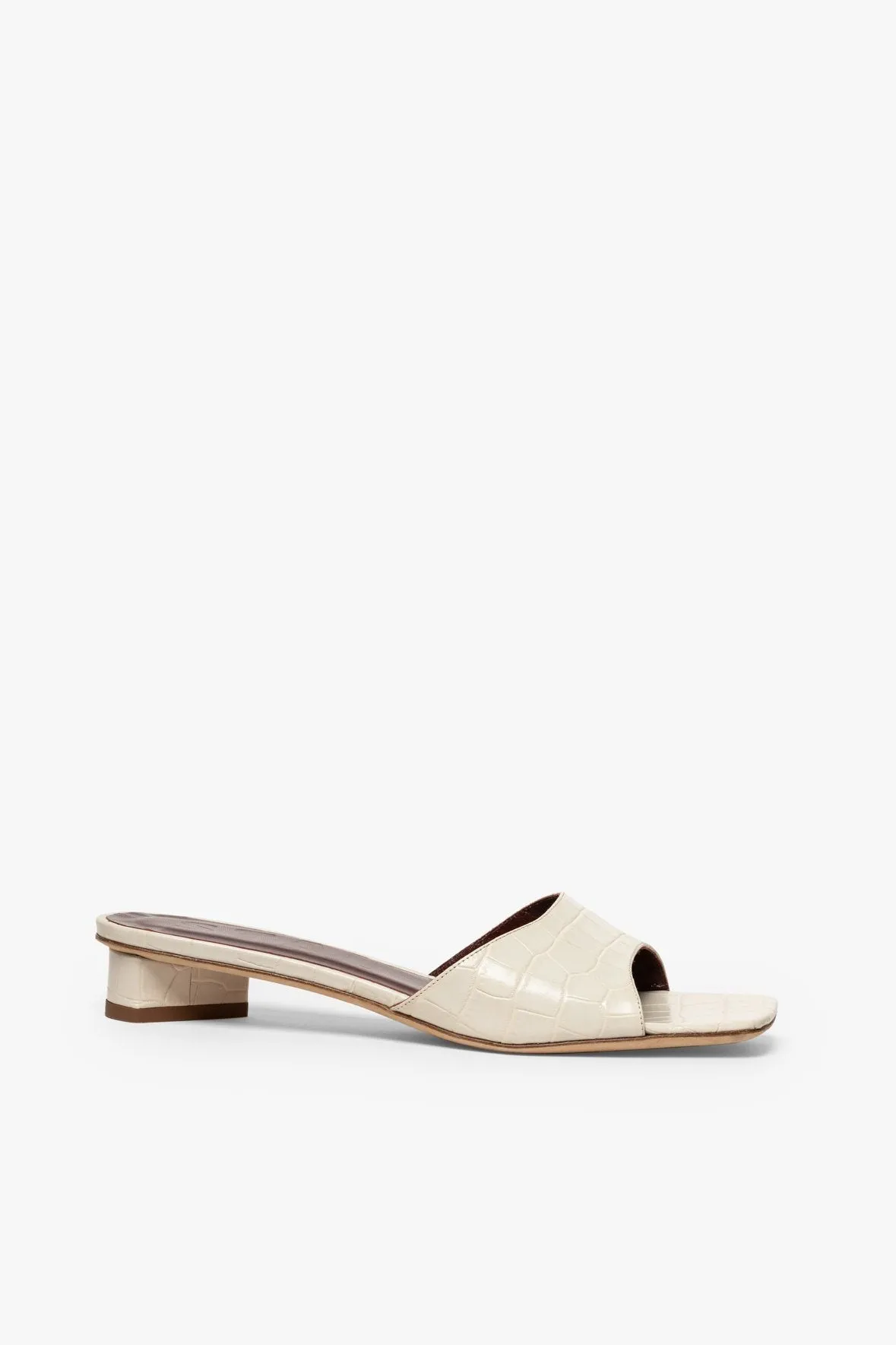 SIMONE MULE | CREAM CROC EMBOSSED