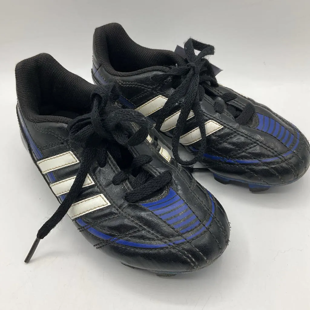 Size 12: Adidas Black/Blue Lace Up Soccer Cleats