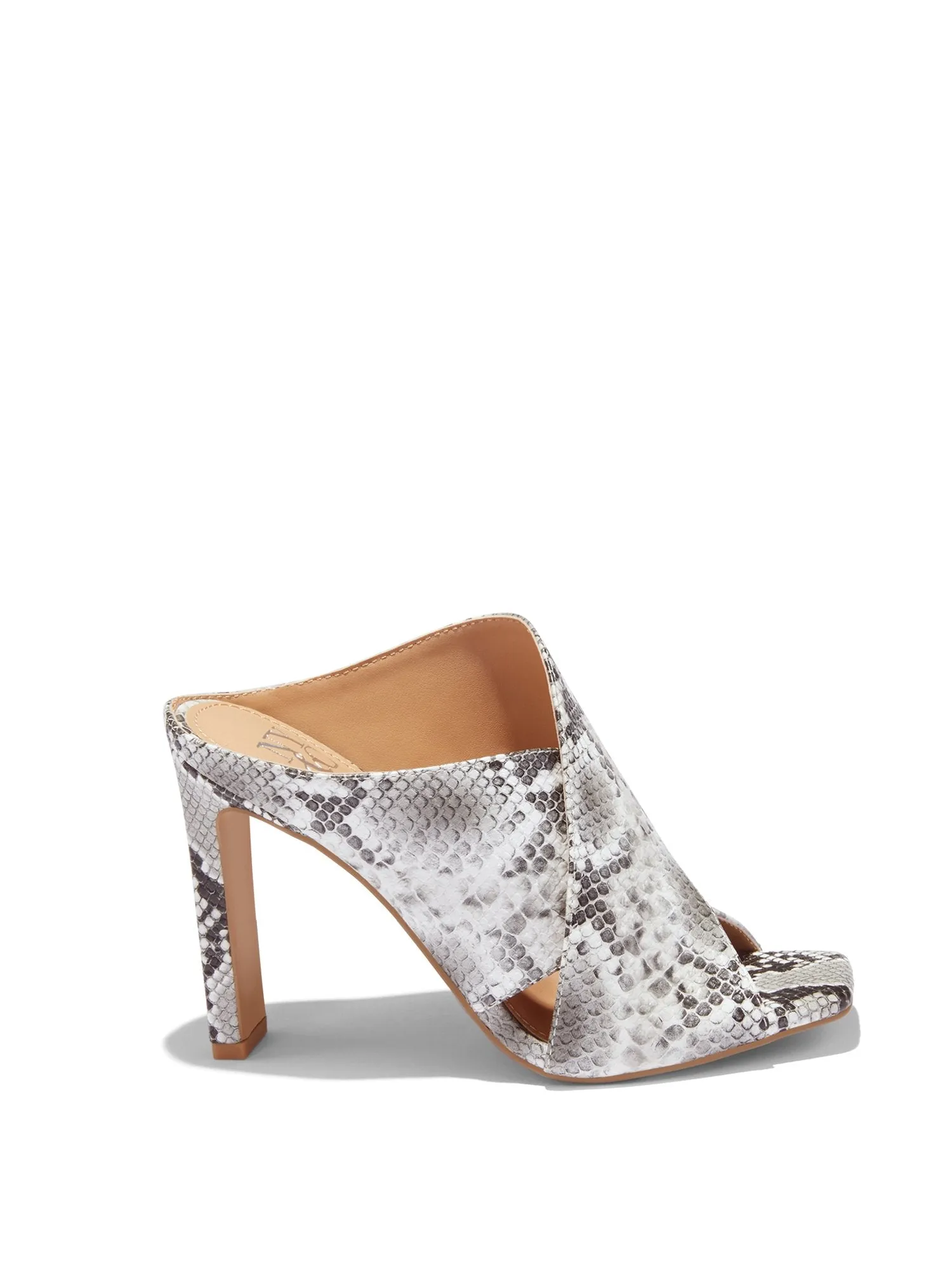 Sofia Cris-Cross High-High Mule - Snake-Print