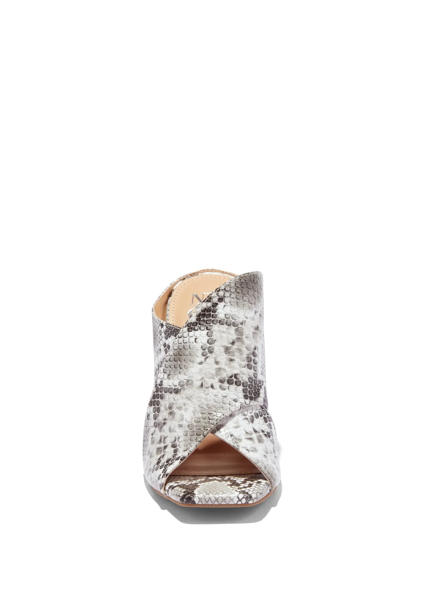 Sofia Cris-Cross High-High Mule - Snake-Print