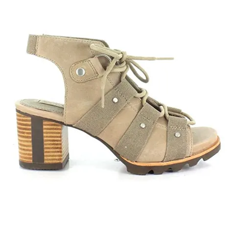 Sorel Addington Heeled Sandal (Women) - Pebble/Silver Sage