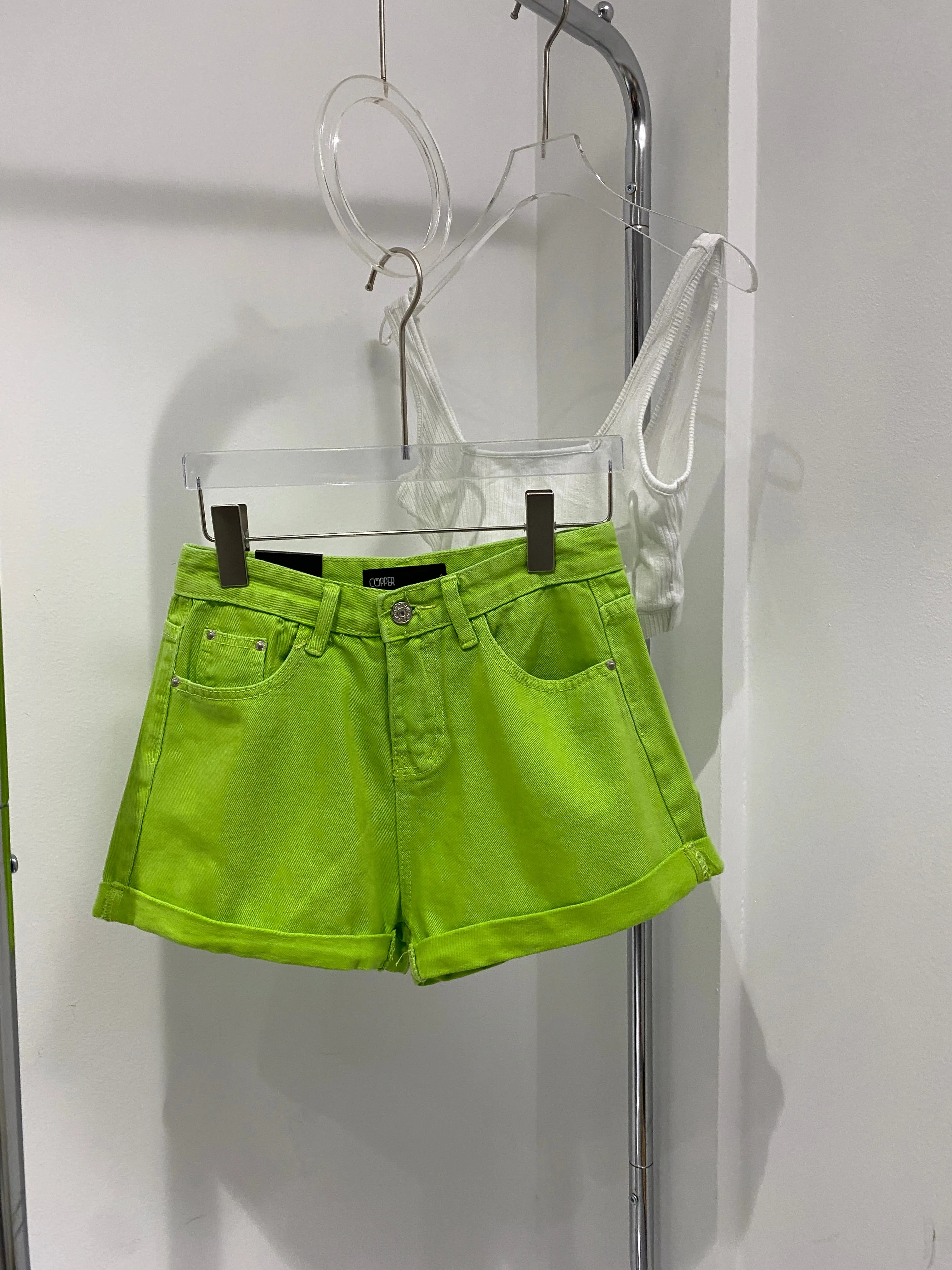 Sour Patch Neon Denim Shorts