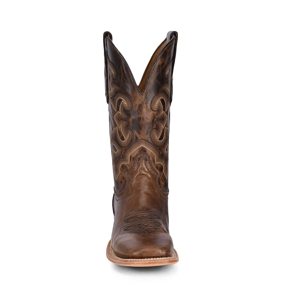 Square Toe Mens Cowboy Boots - Moka