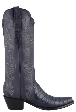 Stallion Caiman Gallegos Cowgirl Boots - Navy