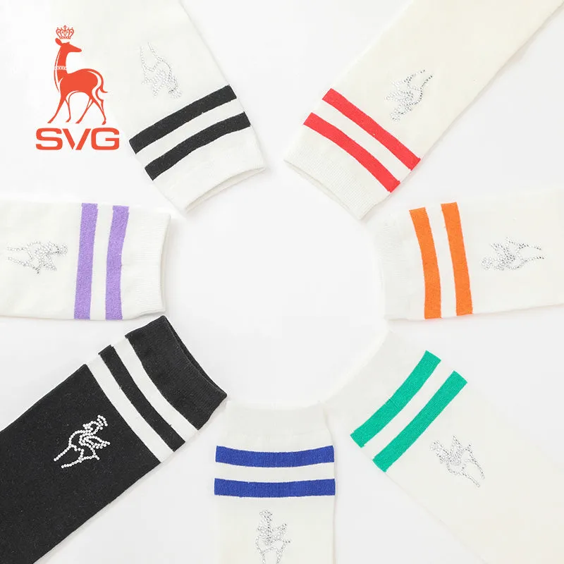 SVG Women's Casual Stripe Athletic Socks