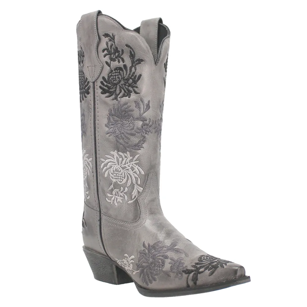 Sylvan Floral Embroidery Snip Toe Cowboy Boots