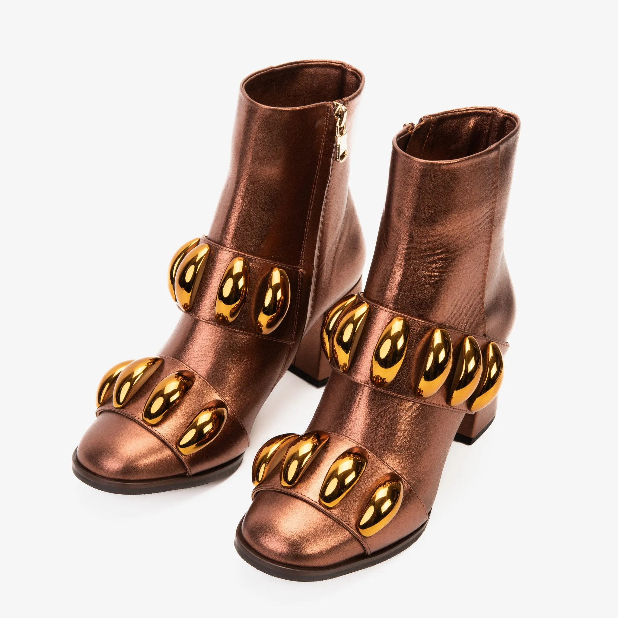 The Eclipse Rose Gold Leather Women Boot