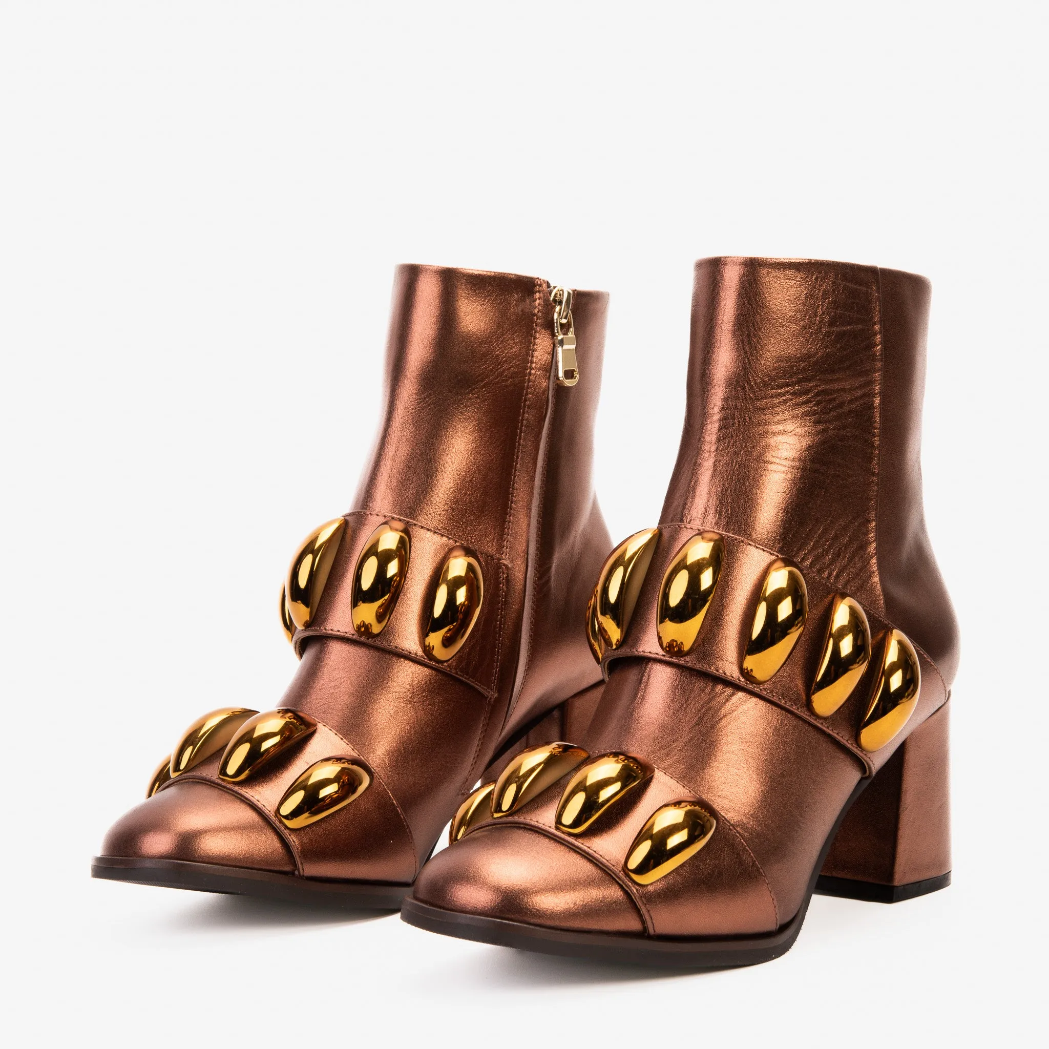 The Eclipse Rose Gold Leather Women Boot