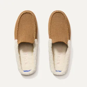 The Scuff Slipper - Caramel Herringbone