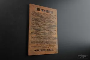 The Warrior - Oppressors Beware Canvas